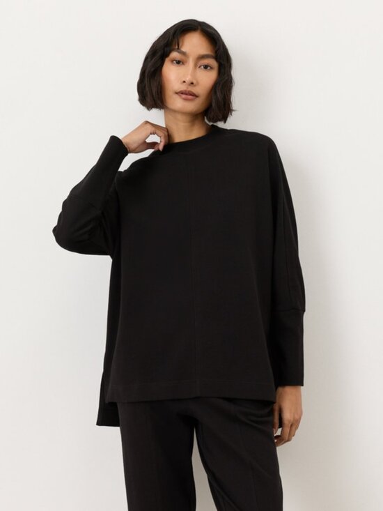 Pact Organic Tops - Women's Black Airplane Long Sleeve Tunic XL/2XL